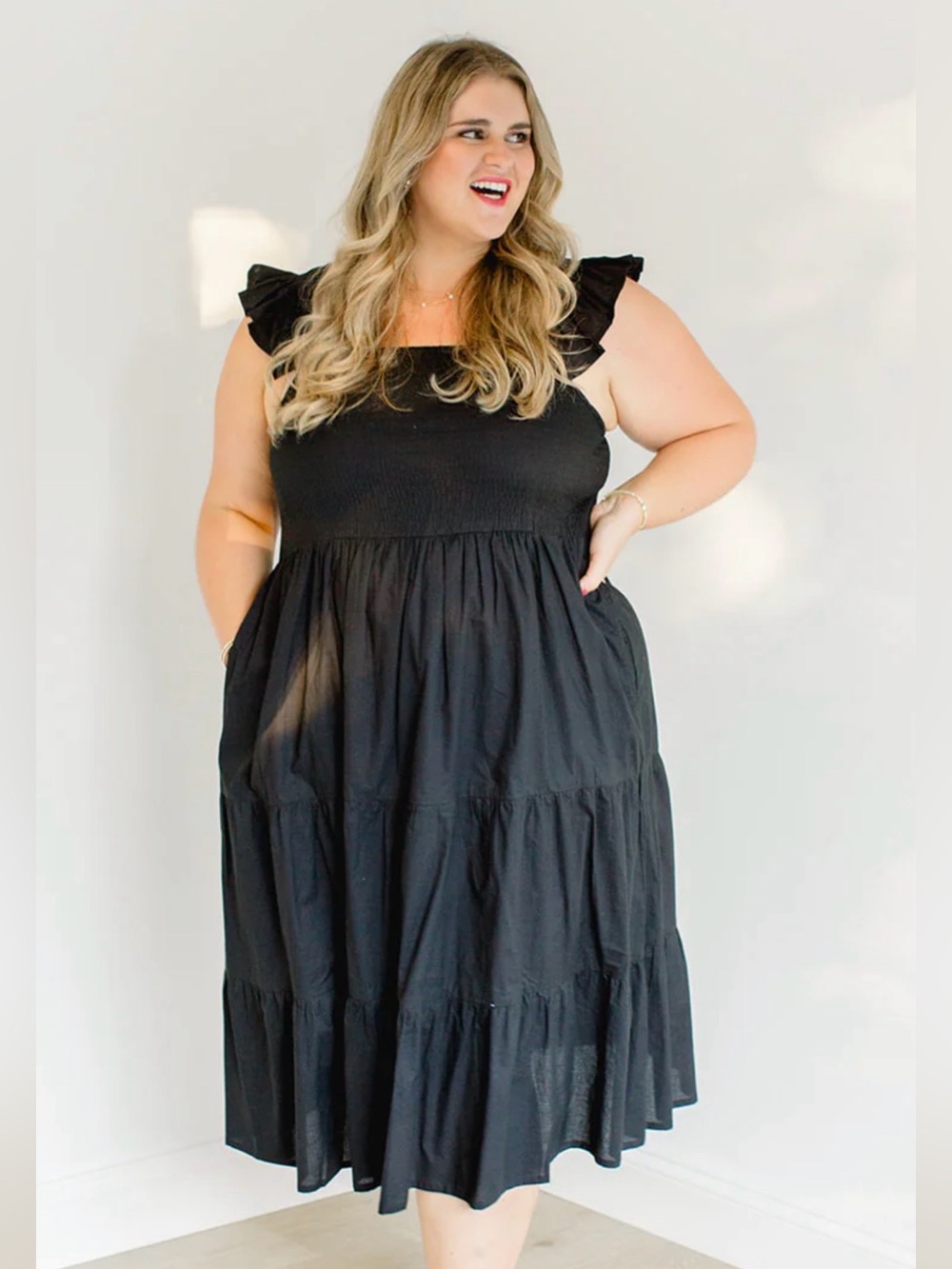Carla Kiley Collection MIMI: Midi Dress in Black
